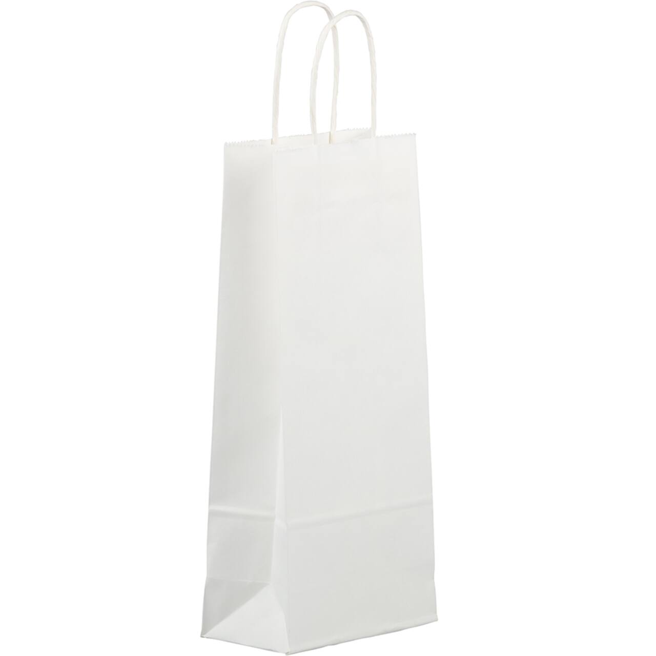 JAM Paper White Kraft Paper Wine Gift Bag, 100ct.